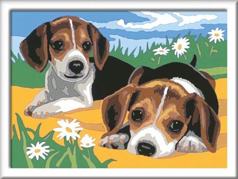 Ravensburger - CreArt Serie D: Cuccioli Jack Russell, Kit per Dipingere con i Numeri, - 2