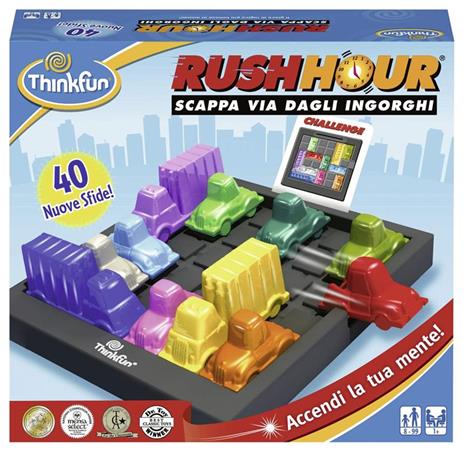 ThinkFun - Rush Hour Scappa Dagli Ingorghi, Gioco di Logica per Bambini Età 8+ Anni - 7