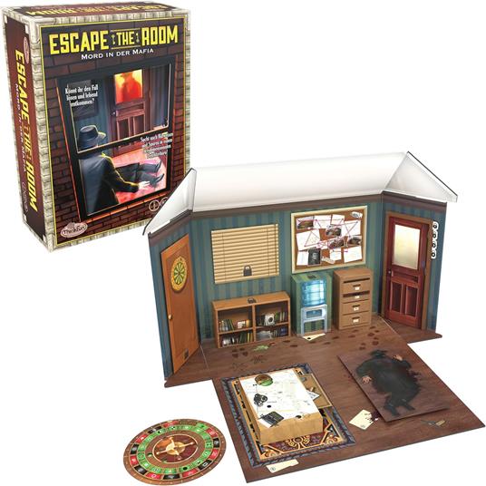 ThinkFun - Escape The Room: Omicidio di Mafia, Gioco di Logica da Tavolo per Adulti, 13 Giocatori, Età 14+ Anni