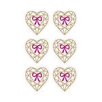 Youdoit Adesivi 3D 4 cm - Cuore ciamante su Rosa Chiaro