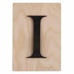 Lettera di legno nero 'I' 14,8 x 10,5 cm
