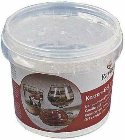 Rayher 3130000 cera gel per candele trasparente contenuto 300gr/ca. 365ml per la realizzazione candele decorative regali Natale bricolage uso semplice