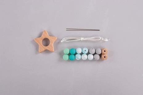 Kit fai da te - Anello da dentizione con stella verde menta - 2