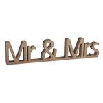 Parola di legno MDF 24 x 5,5 cm - Mr & Mrs