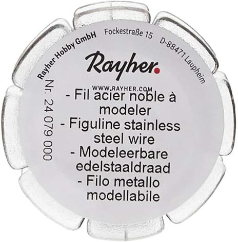 RAYHER Filo per modellazione in Acciaio Inox, ø 0,5 mm, 10 m - 3