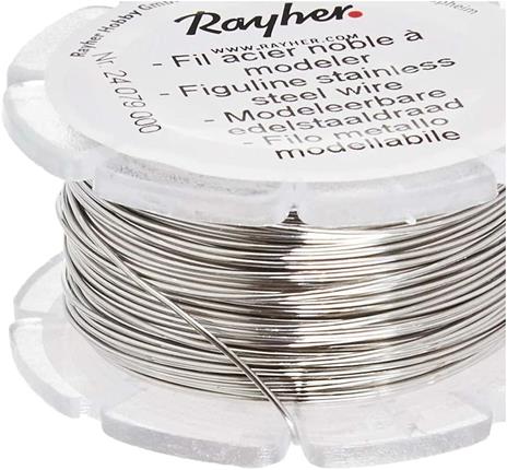 RAYHER Filo per modellazione in Acciaio Inox, ø 0,5 mm, 10 m - 4