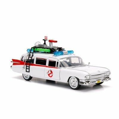 Ghostbusters. Ecto-1 In Scala 1.24 Die-Cast, Funzionamento A Ruota Libera, Parti Apribili - 13