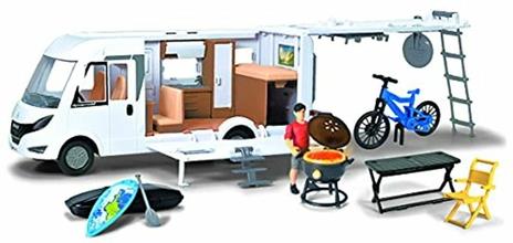 Dickie Toys Camper Set Con Camper Hymer In Scala 1 24, Personaggio E Accessori Per Il Campeggio - 5