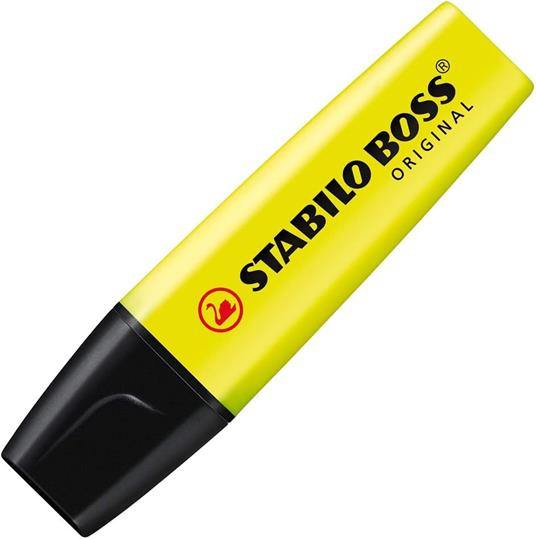 Evidenziatore - STABILO BOSS ORIGINAL - Pack da 2 - Giallo/Giallo - 2