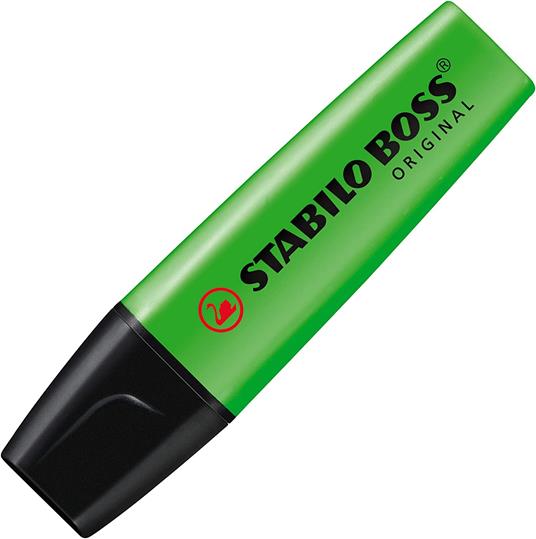 Evidenziatore - STABILO BOSS ORIGINAL - Astuccio da 4 - Verde - 2