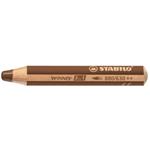 Matite colorate Stabilo Woody 3 in 1 punta larga conf. 5 pz terra d’ombra bruciata – 880/630