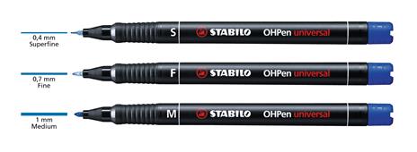 Marcatore - STABILO OHPen universal Permanente - Tratto Fine (0,7 mm) - Astuccio da 6 - Colori assortiti - 5