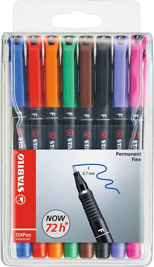 Marcatore - STABILO OHPen universal Permanente - Tratto Fine (0,7 mm) -  Nero - STABILO - Cartoleria e scuola