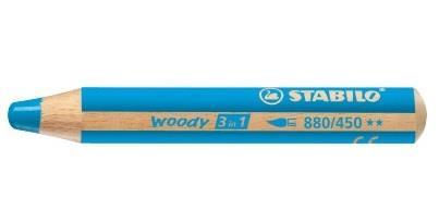 Matita colorata Multi-Funzione - STABILO woody 3 in 1 - Blu cyan