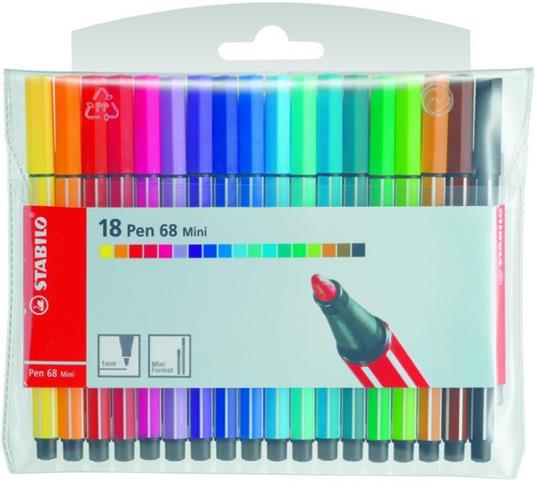 Pennarello Premium con punta a pennello - STABILO Pen 68 brush - Scatola in  metallo da 15 - con 15 colori assortiti - STABILO - Cartoleria e scuola