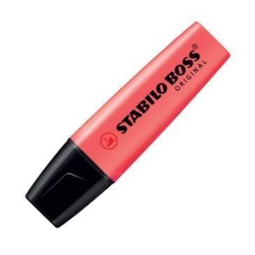 Evidenziatore - STABILO BOSS ORIGINAL - Rosso - 4