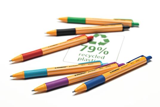 Penna a sfera Ecosostenibile - STABILO pointball - CO2 neutral - Pack da 2  - Blu - STABILO - Cartoleria e scuola