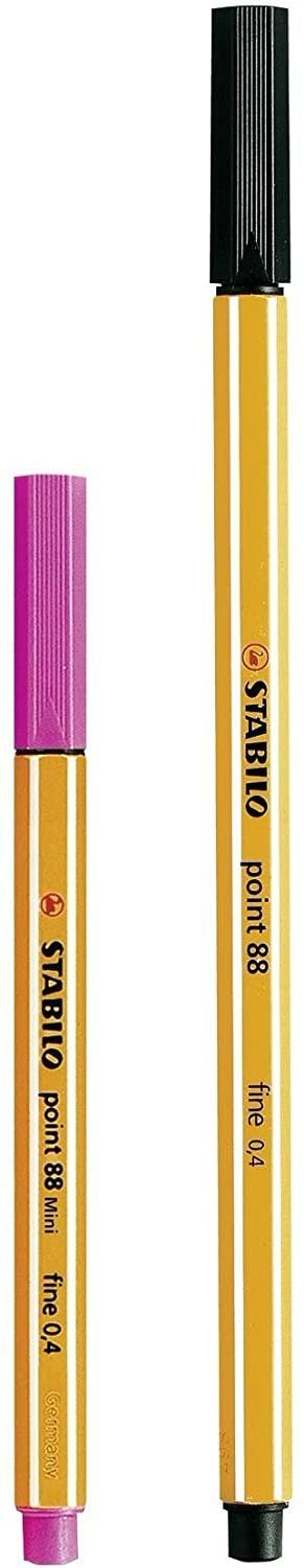 Fineliner - STABILO point 88 Mini - Astuccio da 5 - Colori NEON - 5