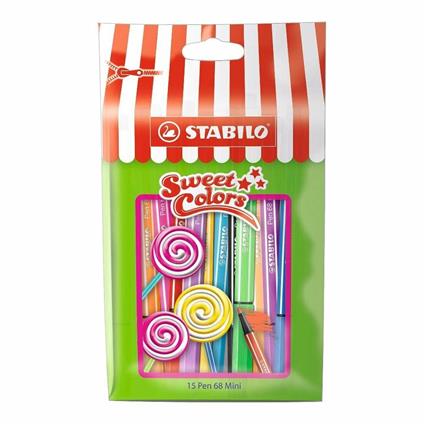 Pennarelli STABILO Pen 68 Mini Sweet Colors. Confezione 15 colori