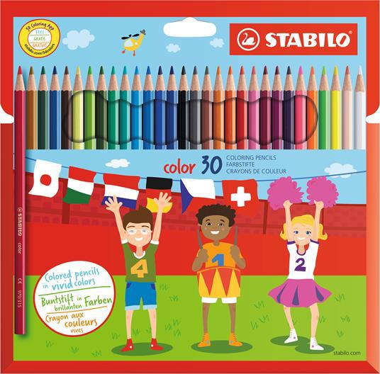 Matita colorata - STABILO color - Astuccio da 30 - Colori assortiti -  STABILO - Cartoleria e scuola