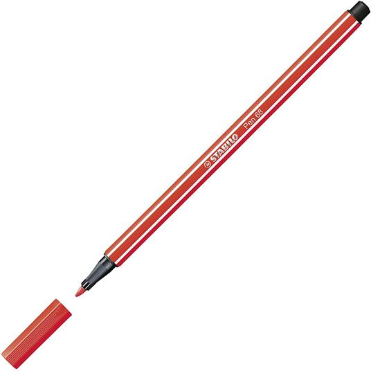 Pennarello Premium con punta a pennello - STABILO Pen 68 brush Colorparade  - ARTY - Astuccio da 20 - Colori assortiti - STABILO - Cartoleria e scuola