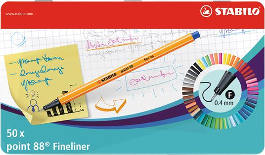 Fineliner - STABILO point 88 NEON - Astuccio da 6 - Colori NEON assortiti -  STABILO - Cartoleria e scuola