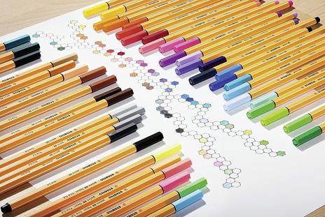 Fineliner - STABILO point 88 - Astuccio da 8 - Sfumature Di Blu - Colori assortiti - 4