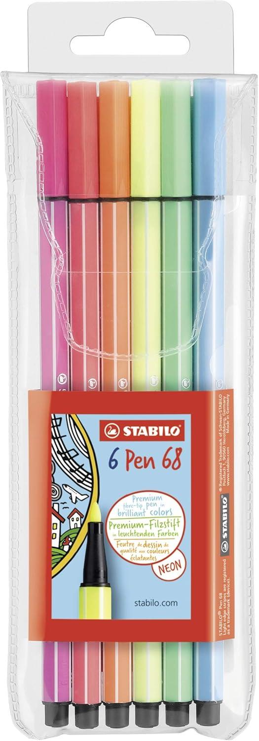 STABILO - 68/8-01 - Astuccio 8 pennarelli pen 68 colori pastelli -  4006381507882