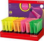 STABILO NEON 72/45–1, Evidenziatore, Confezione da 45 in 6 colori assortiti