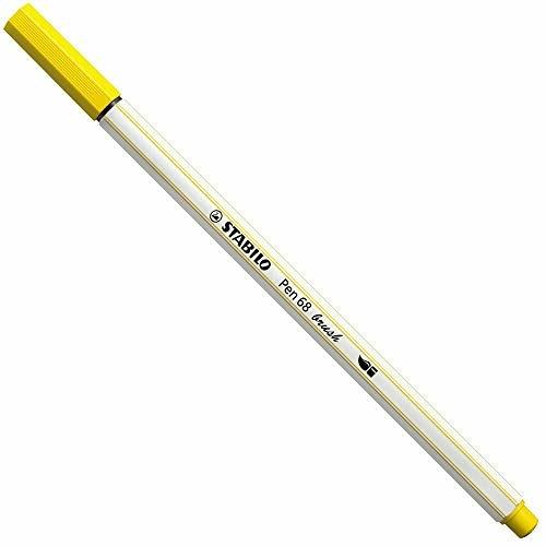 Pennarello Premium con punta a pennello - STABILO Pen 68 brush - Giallo