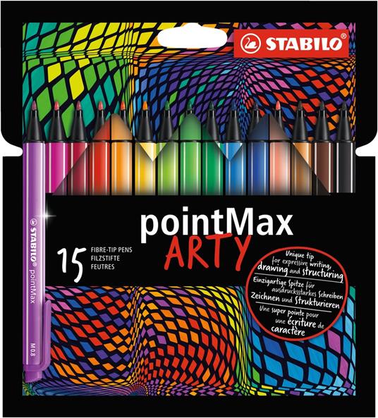 Fineliner Premium - STABILO pointMax - ARTY - Astuccio da 24 - Colori  assortiti