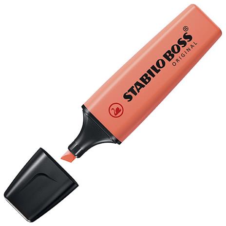 Evidenziatore - STABILO BOSS ORIGINAL Pastel - Rosso Corallo - 5