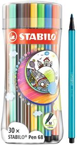 Pennarello Premium - STABILO Pen 68 - Sleeve Pack -  Astuccio con 30 colori assortiti