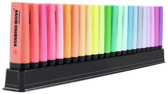 Evidenziatore - STABILO BOSS ORIGINAL Desk-Set 50 Years Edition - 23 Colori  assortiti 9 Neon + 14