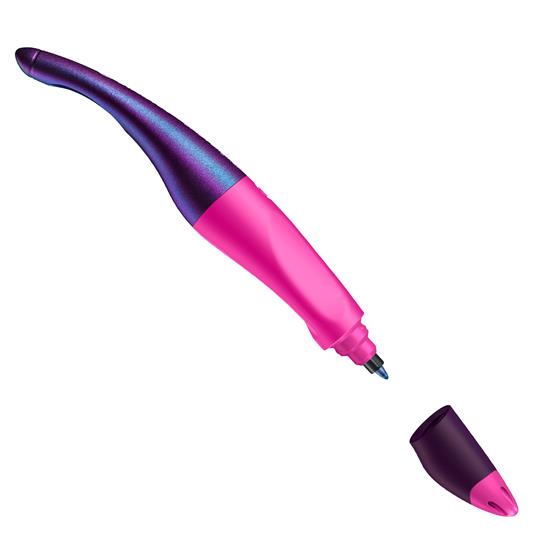 Penna roller STABILO EASYoriginal Holograph per mancini Magenta. Con 1 ricarica blu - 3