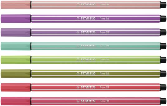 Pennarello Premium - STABILO Pen 68 - New Shades - Astuccio da 8 - Colori  assortiti