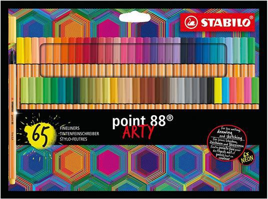 Fineliner - STABILO point 88 - ARTY - Astuccio da 65 - Colori assortiti -  STABILO - Cartoleria e scuola