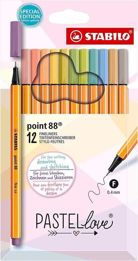 Fineliner - STABILO point 88 - Astuccio da 40 - Colori assortiti