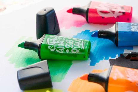 Evidenziatore e Marker - STABILO BOSS MINI by Snooze One - Astuccio da 6 - Rosa/Arancione/Blu/Giallo/Verde/Nero - 6