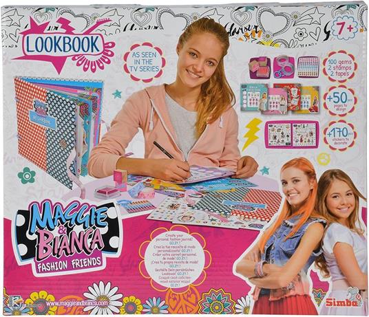 Maggia e Bianca. Fashion Friends. Creative Lookbook Con Sticker, 100 Gemme, 2 Timbrini e 2 Nastri