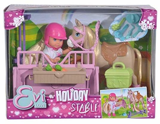 Evi Love. Holiday Bambola Snodata Con Cavallo E Scuderia - 2