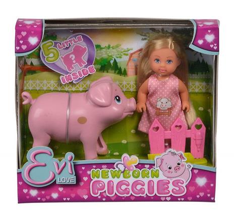 Evi Love Welcome Piggies, inclusa mamma e 5 piccoli maialini - 3