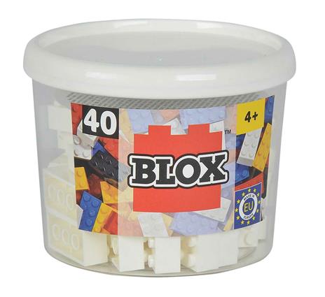 Blox. Mattoncini Piccoli 4x2. Barattolo 40 pezzi Colore Bianco - 3