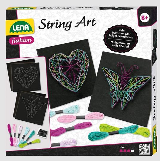 LENA 42650 String Art Set per Fai da Te, Multicolore