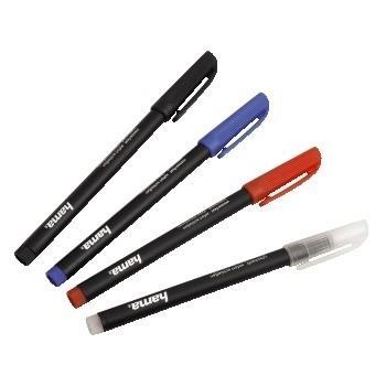 Hama CD/DVD Marker, 4 parts set, Black, Red, Blue + Erasing Pen evidenziatore