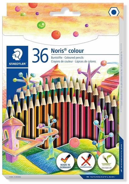 Matite colorate Staedtler Noris Colour. Scatola 36 matite colorate