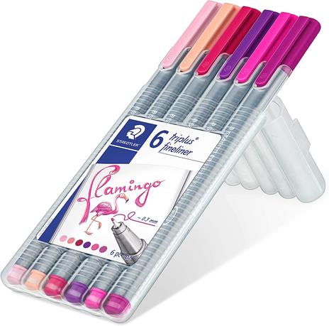 Box Fineliner triplus flamingo 6pcs box - 2