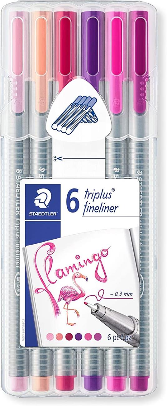 Box Fineliner triplus flamingo 6pcs box - 6