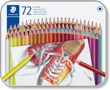 Astuccio in metallo, con 72 matite, colori assortiti - Staedtler -  Cartoleria e scuola | IBS