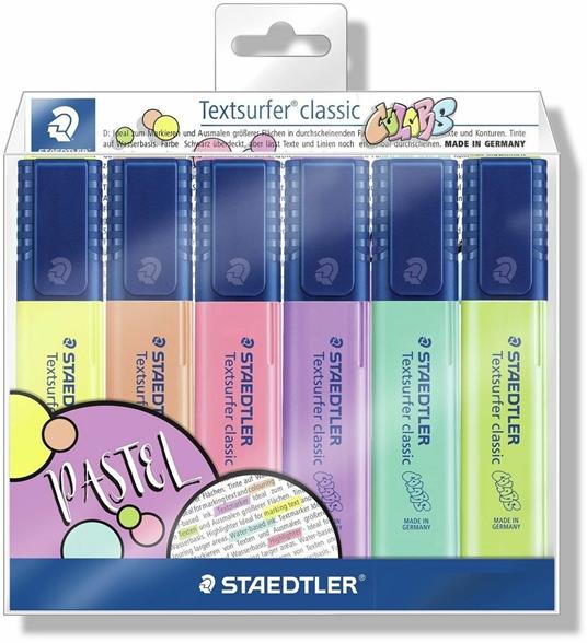 Evidenziatore Staedtler Textsurfer Classic. Confezione 6 colori